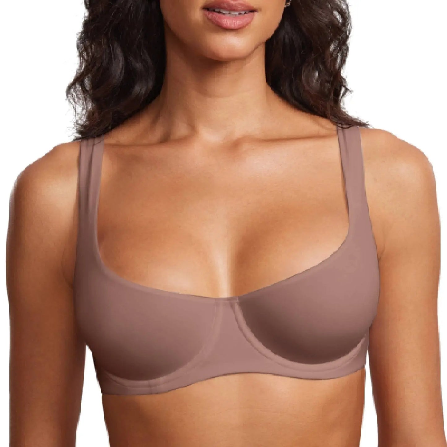 Elevate Your Style with the Unlined Balconette Bra - No Padding, Underwired, and Perfect for Low-Cut Tops!