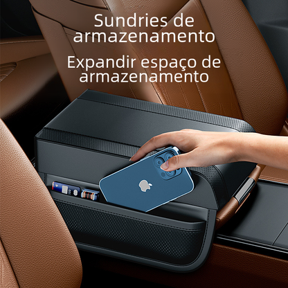 Car Armrest Cushion with Memory Foam & Storage