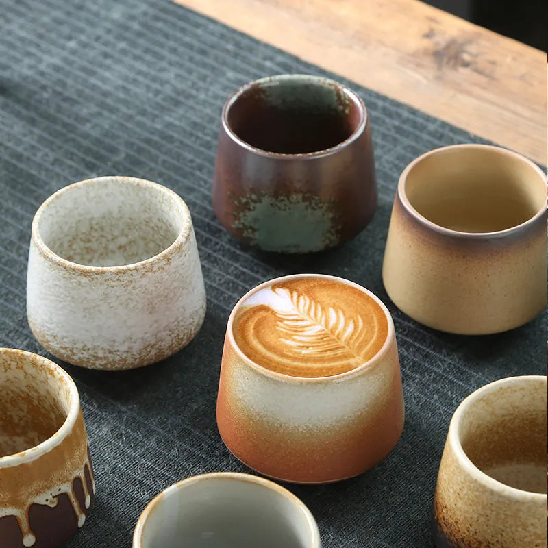 Retro Japanese Stoneware Ceramic Cup