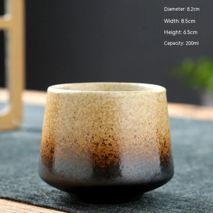 Retro Japanese Stoneware Ceramic Cup