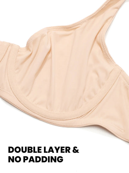 Elevate Your Style with the Unlined Balconette Bra - No Padding, Underwired, and Perfect for Low-Cut Tops!