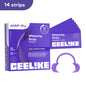 CEELIKE Purple Teeth Whitening Strips with Complimentary Cheek Retractor - 7/21 Whitening Sessions - Enamel-Safe Nano-Hydroxyapatite Formula - Non-Sensitive and Peroxide-Free Whitening Solution