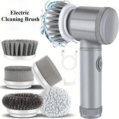 Revolutionary Electric Spin Scrubber with 5 Versatile Brush Heads for Effortless Cleaning
