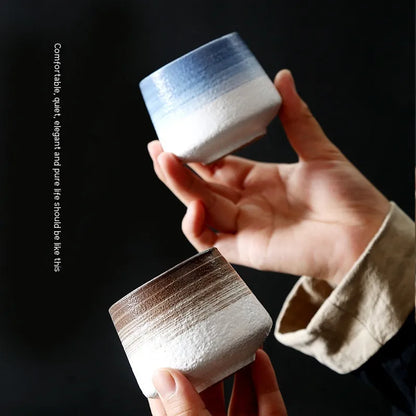 Retro Japanese Stoneware Ceramic Cup