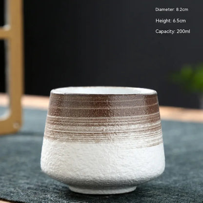 Retro Japanese Stoneware Ceramic Cup