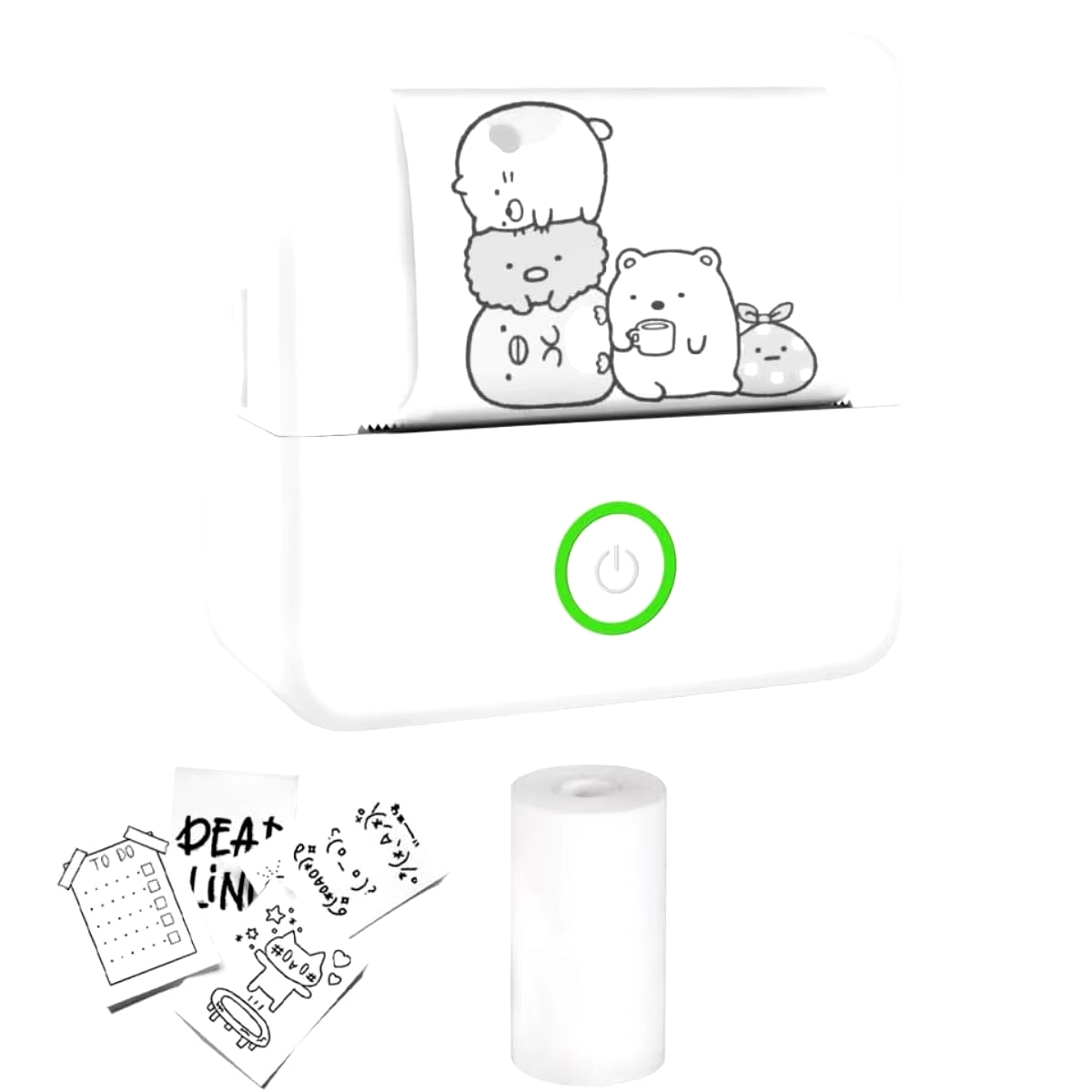 Compact Inkless Thermal Mini Sticker Printer - Bluetooth Pocket Printer for Photos and Memos