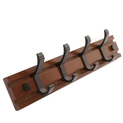 Wall-Mounted Coat Rack with Folding Hooks