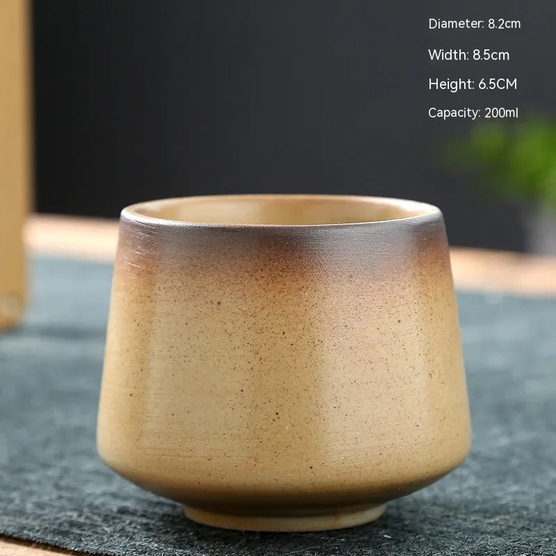 Retro Japanese Stoneware Ceramic Cup