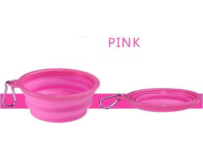 Collapsible Pet Travel Bowl with Clip