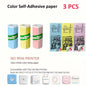Compact Inkless Thermal Mini Sticker Printer - Bluetooth Pocket Printer for Photos and Memos