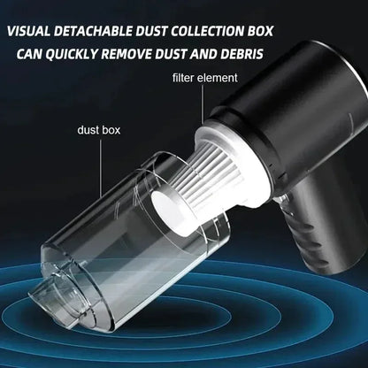 Powerful Portable Wireless Car Vacuum Cleaner - Dual Use for Home and Car, 120W High Suction