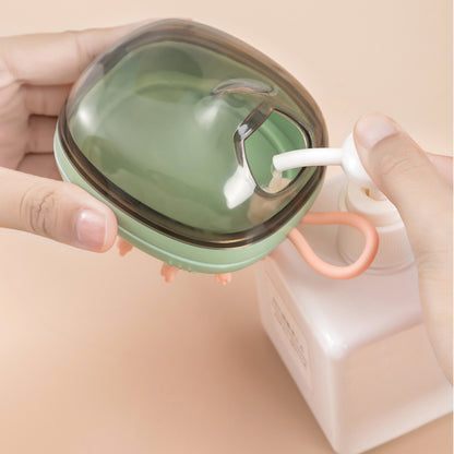 2-in-1 Pet Shampoo Dispenser & Massage Brush