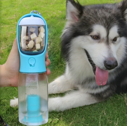 3-in-1 Portable Pet Water Bottle with Food Cup