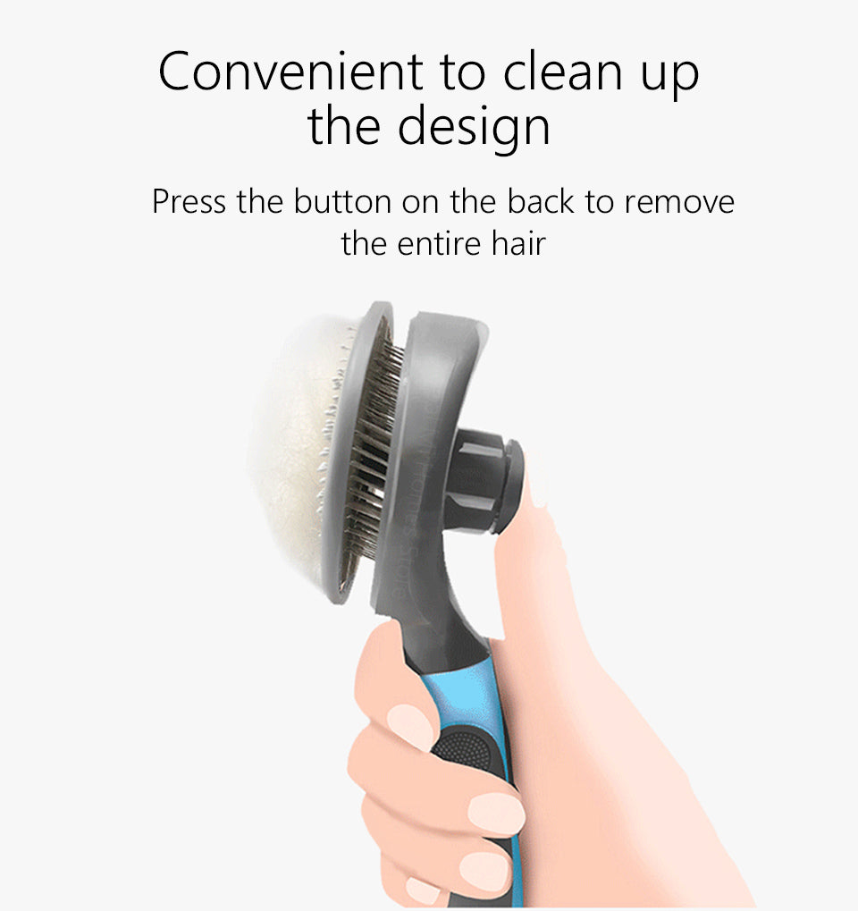 Self-Cleaning Pet Grooming Brush for Dogs and Cats
