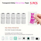 Compact Inkless Thermal Mini Sticker Printer - Bluetooth Pocket Printer for Photos and Memos