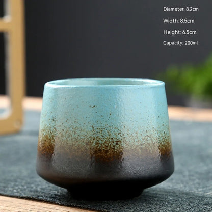 Retro Japanese Stoneware Ceramic Cup
