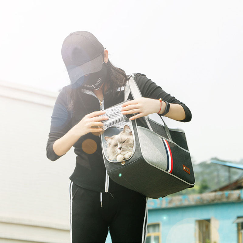 Breathable Pet Carrier Bag for Cats and Small Dogs