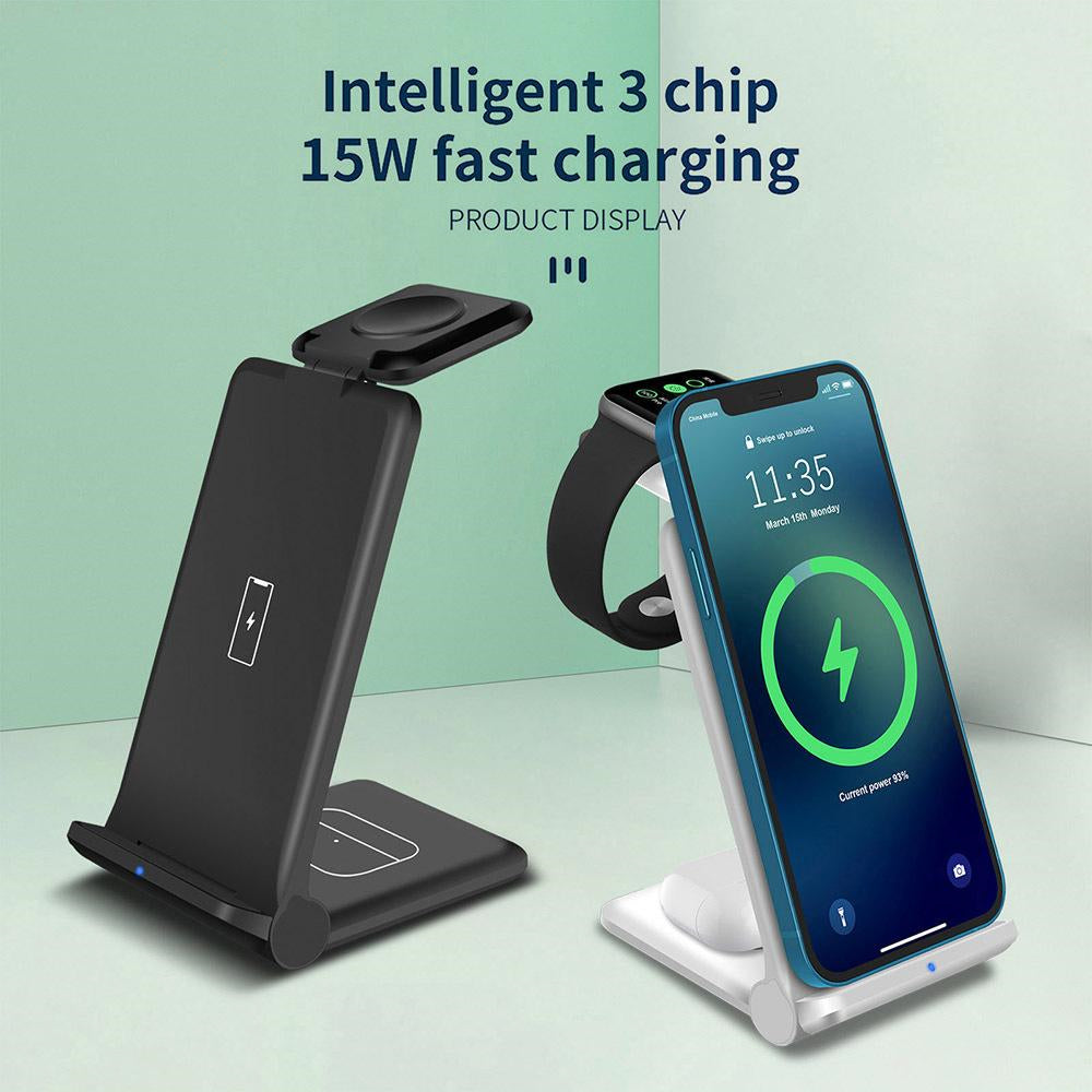Ultimate 3-in-1 Wireless Charging Station: Fast and Convenient for All Your Devices