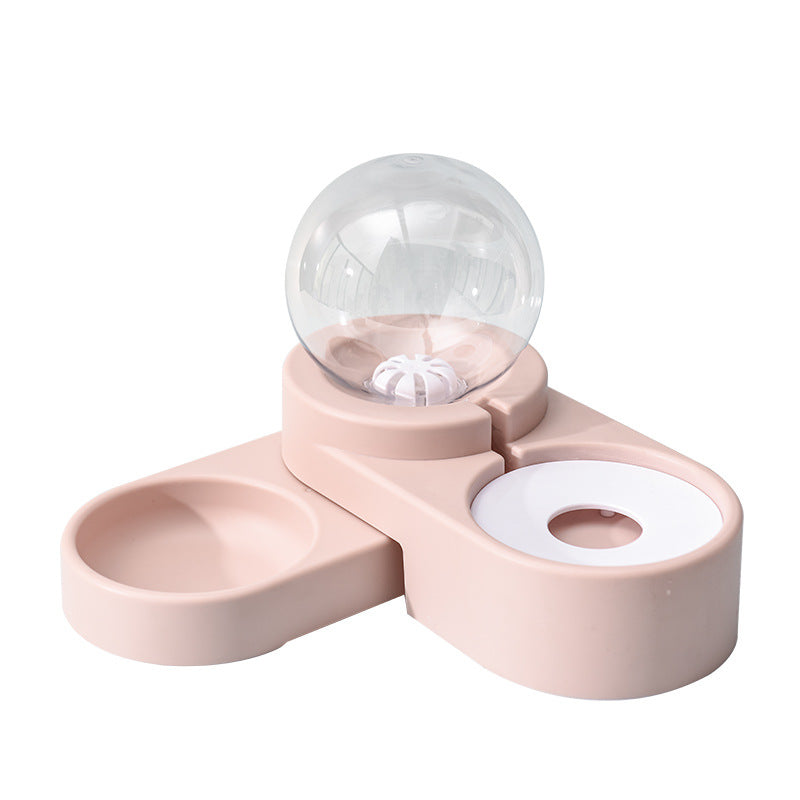 2-in-1 Automatic Pet Water Dispenser & Feeding Bowl