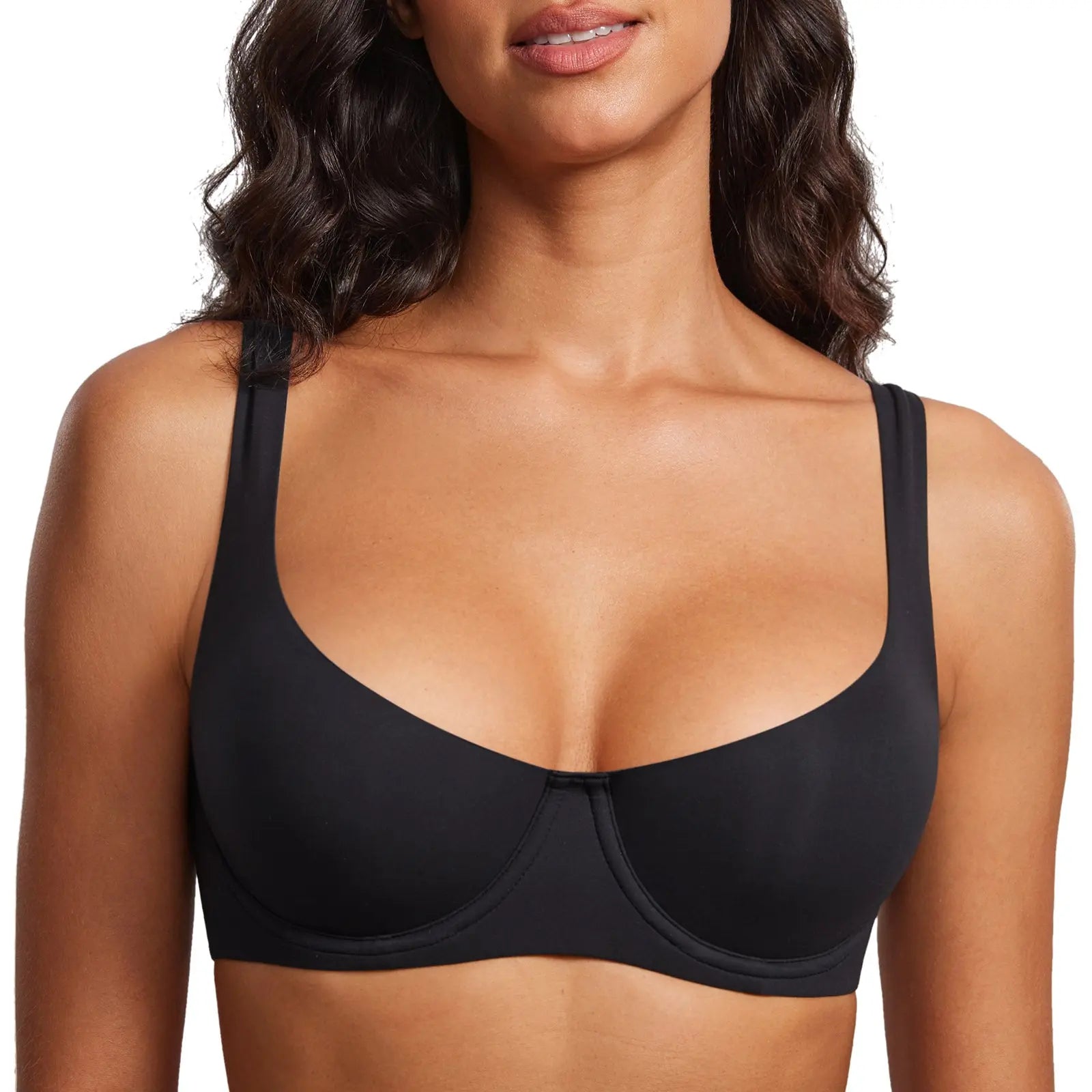 Elevate Your Style with the Unlined Balconette Bra - No Padding, Underwired, and Perfect for Low-Cut Tops!