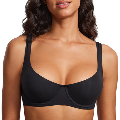 Elevate Your Style with the Unlined Balconette Bra - No Padding, Underwired, and Perfect for Low-Cut Tops!