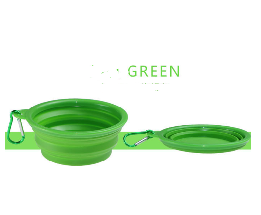 Collapsible Pet Travel Bowl with Clip