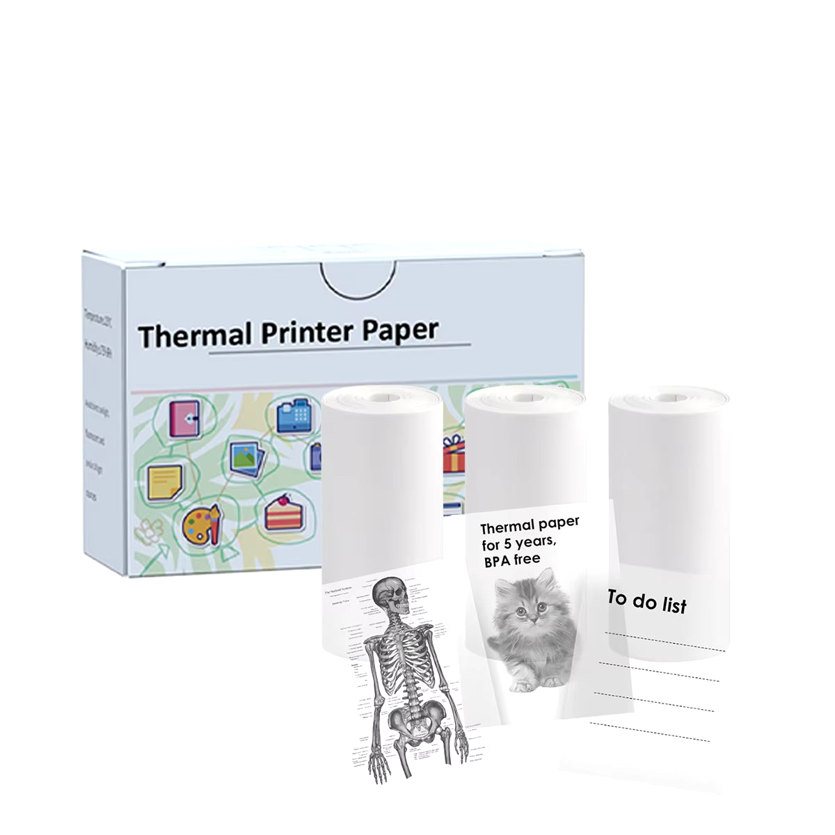 Compact Inkless Thermal Mini Sticker Printer - Bluetooth Pocket Printer for Photos and Memos