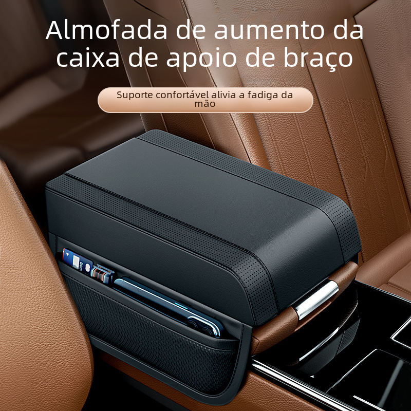 Car Armrest Cushion with Memory Foam & Storage
