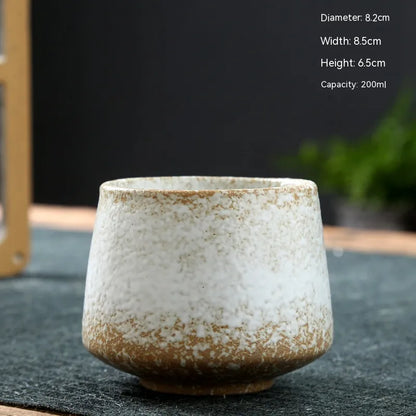 Retro Japanese Stoneware Ceramic Cup