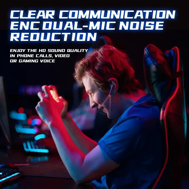 Wireless Gaming Earbuds with RGB Charging Case