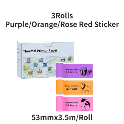 Compact Inkless Thermal Mini Sticker Printer - Bluetooth Pocket Printer for Photos and Memos
